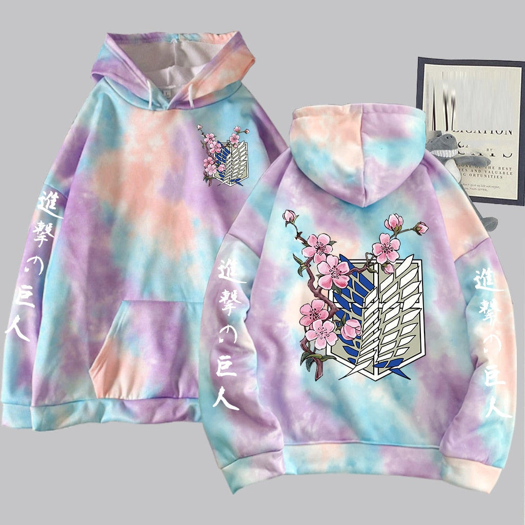 Tie-dye Attack on Titan Hoodies