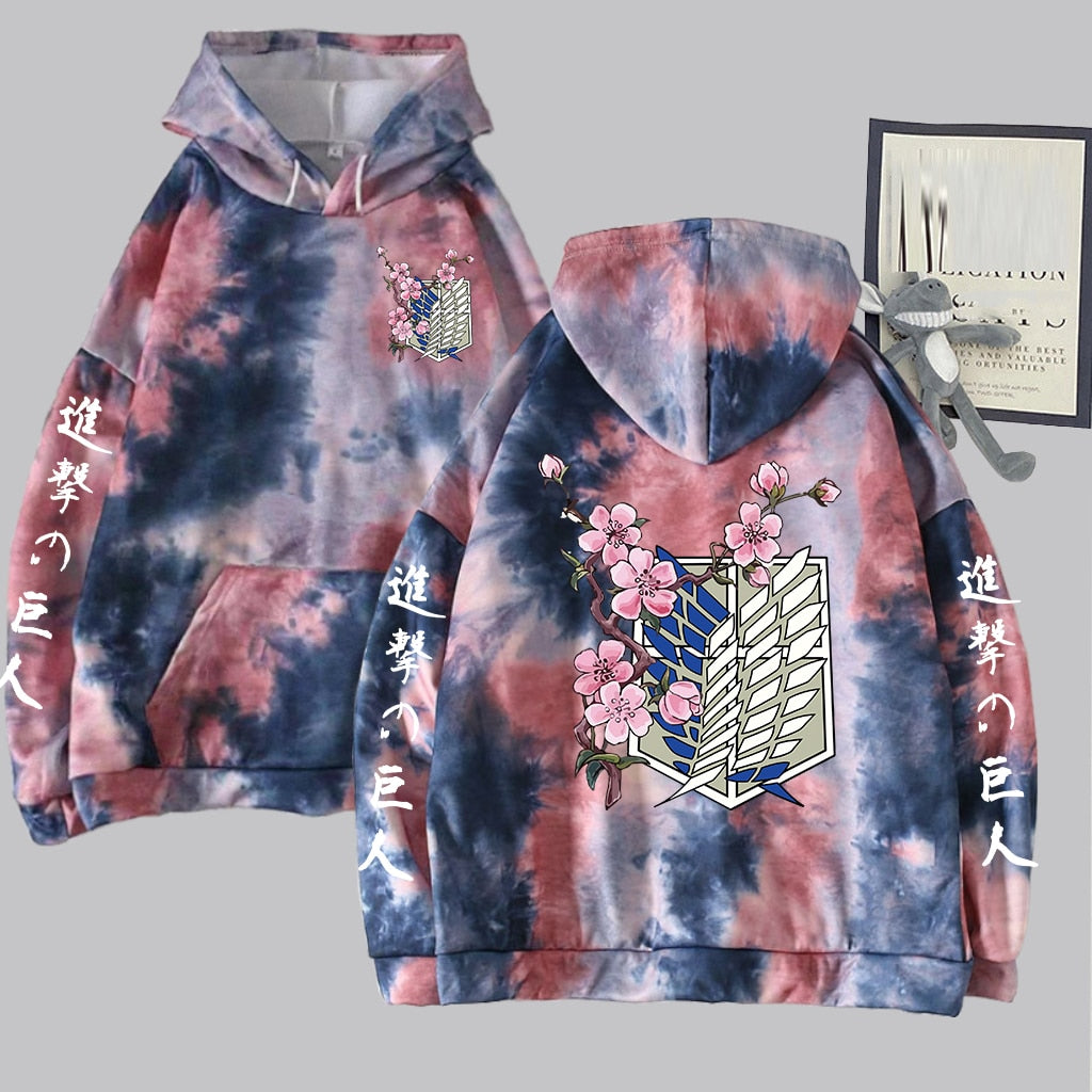 Tie-dye Attack on Titan Hoodies