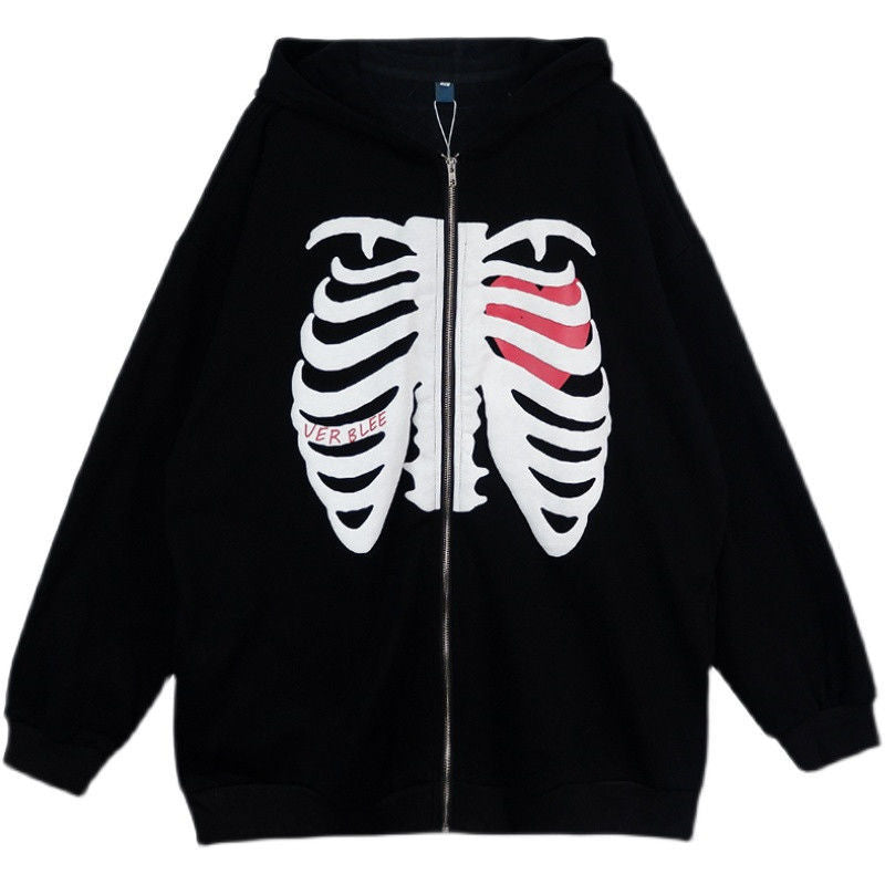 Skeleton Print Hoodies