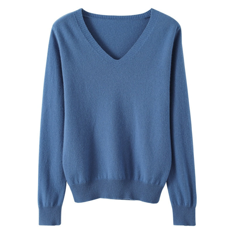 Knitted Pullovers V-neck