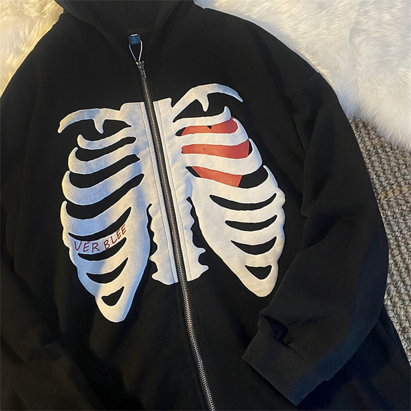 Skeleton Print Hoodies