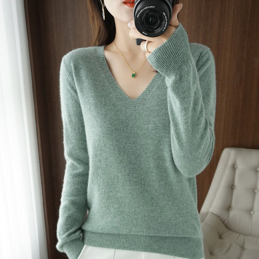 Knitted Pullovers V-neck